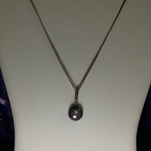 Authentic Ruby Star Cabochon in Brass Setting on Brass Chain